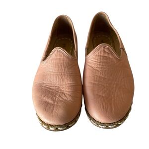 Sabah Women's Pink Leather Slip-On Shoes Size:39
